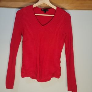 International concepts red fitted sweater size s